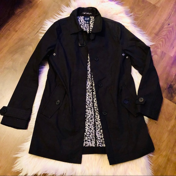 GAP Jackets & Blazers - Gap black 100% Cotton Fall Coat
